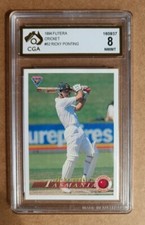 Ricky Ponting Futera Sheffield Shield 1994/95 - Card #52 - CGA 8 NM-MINT not PSA