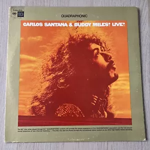 CARLOS SANTANA & BUDDY MILES -LIVE Columbia CQ 31308 1972 Quadraphonic W/ Insert - Picture 1 of 9