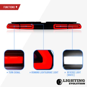 VLAND Full LED Tail Lights For Dodge Challenger 2008-2014 Red Lens Red Indicator - Picture 1 of 7