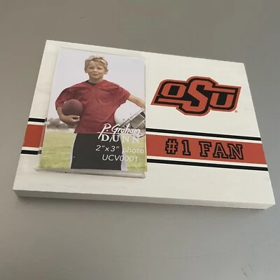 Oklahoma State University #1 Fan Sz 2 x 3 In Wood Tabletop Magnetic Frame - Image 1 of 2