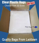 PLASTIC BAGS Clear T-Shirt 100 200 500 1000 Flat Open Top Packing Poly Bag 1Mil