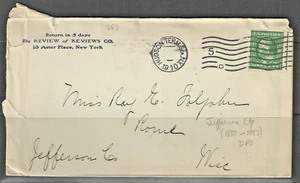 USA Geschichte: 1910 SC 383 Imperf on Cover to Rome, Jefferson Cty., Wisc., DPO - Bild 1 von 2
