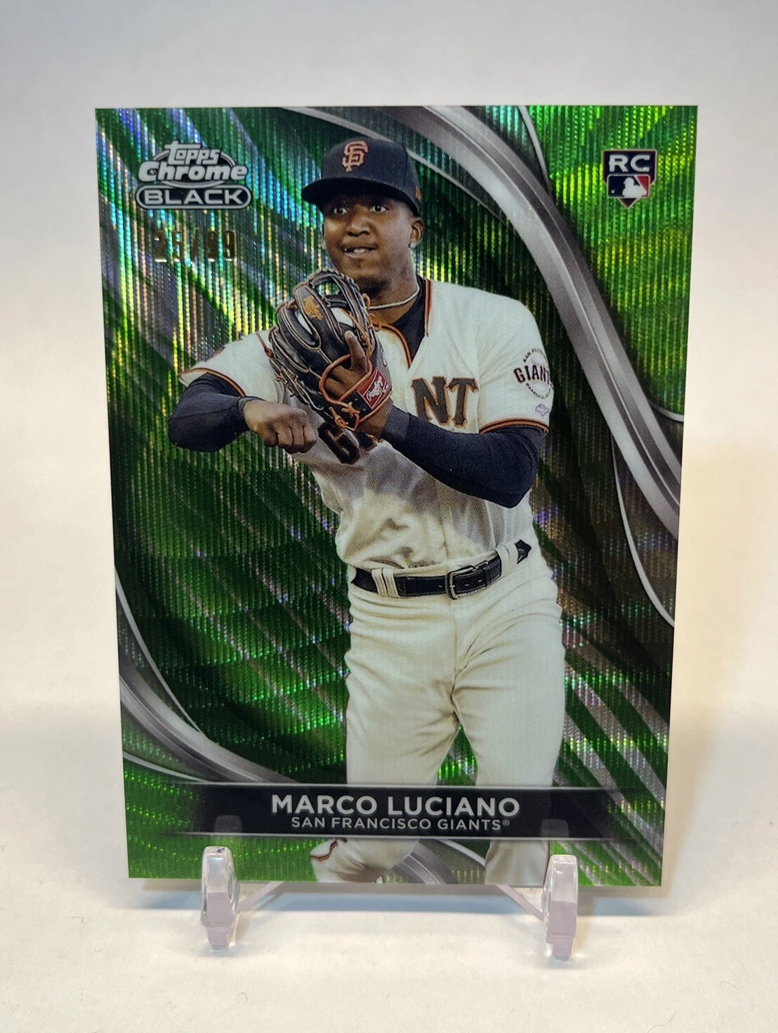 2024 Topps Chrome Black Marco Luciano RC Green /99 San Franscico Giants #7