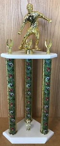 BUILD YOUR OWN TROPHY KIT - 26" TALL - 3 POST - MALE SOCCER ONLY - Picture 1 of 2