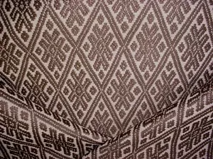 1-1/2 KRAVET 32129 MARMARI BROWN CREAM SOUTHWEST LATTICE UPHOLSTERY FABRIC - Picture 1 of 4
