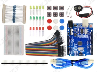 Mini Breadboard Starter Kit LED Jumper Wire Cable Button for Arduino Uno Mega Pi - Image 1 of 2