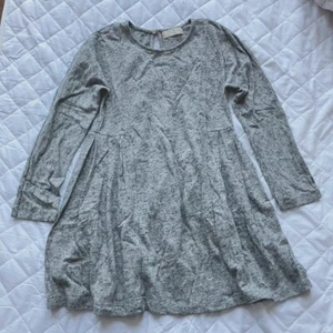 Zara Girls Light Grey Fit & Flare A Line Dress Long sleeves - Picture 1 of 8