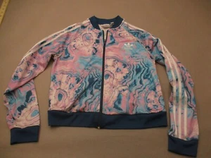 ADIDAS Size XL (14-15 YRS) Girls Multicolor Full Zip Slim Athletic Jacket 602 - Picture 1 of 6