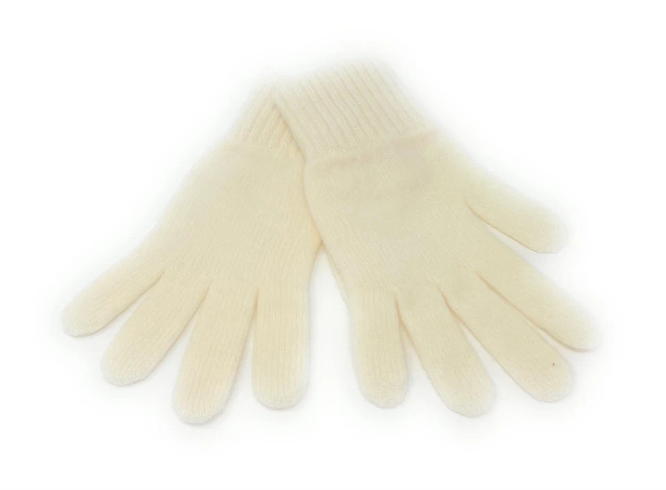 Guantes de lana de cordero pura - puño corto para mujer - crudo - hechos en Escocia Reino Unido Foto 1 de 1