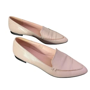 Avellini Italian Leather Loafers Pointed Toe Flats Shoes Women Size 39 Neutral - Picture 1 of 11