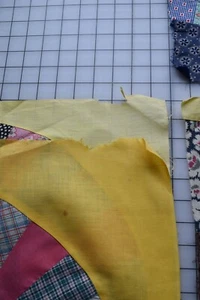 6177 7 antique 1920-40's Fan quilt blocks and 9 arcs, beautiful fabrics - Picture 1 of 7