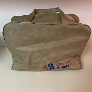 AMERICAN AIRLINES VINYL FLIGHT BAG AIRLINE VINTAGE RETRO - Picture 1 of 8