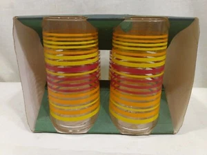 Vasos de té helado Cristaleria 16 oz 480 ml 6319 a rayas vintage - Imagen 1 de 4