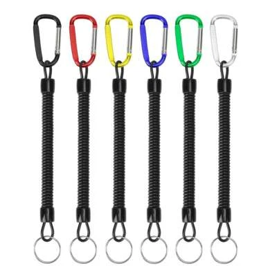 Выдвижной спиральный рыболовный ремень безопасности веревки привязи захватов стержней кемпинг инструмент - Изображение 1 из 4