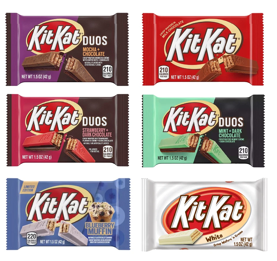 Hershey's KitKat, Variety Assortment Mix Bundle, 6 Pack - (1 Bar Per Flavor) - Image 1 of 4