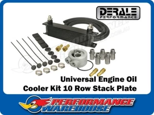 Kit de enfriador de aceite de motor universal de placa de pila Derale 10 filas serie 10000 15602 - Imagen 1 de 2