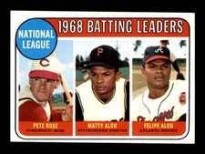 1969 Topps #2 Pete Rose/Matty Alou/Felipe Alou NL Batting Leaders EXMT X2781980