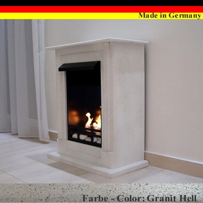 Etanolo Firegel Caminetti Caminetto Madrid Premium Granito grigio + 21 pezzi set - Immagine 1 di 1