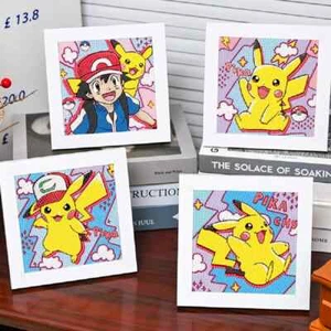 Cartoon Pikachu 5D Diamond Painting 18*18cm Sticking Drills Embroider Decoration - Picture 1 of 9