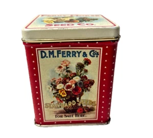 Vintage Bristolware Ferry-Morse Seed Co. Collectible Seeds Metal Tin 4”x3” - Picture 1 of 17