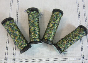 4 Kreinik Metallics Medium #16 Braid color #070 MARDI GRAS Embroidery Thread lot - Picture 1 of 4