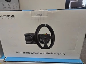 MOZA RACING RS074 Gioco R3 Ruota e Pedali da Corsa Nero SOLO PC.(NO XBOX) - Foto 1 di 3