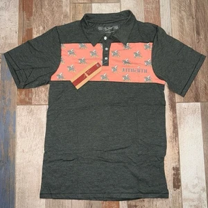 Camisa Polo Manga Corta THE VICTORY Sebastian Miami Hurricanes Para Hombre Pequeña Nueva Con Etiquetas - Imagen 1 de 7