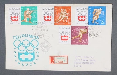 MayfairStamps Hungría FDC 1963 Innsbruck Juegos Olímpicos Combo Primer Día Cubierta aau_5902 Foto 1 de 2