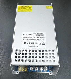 Bosytro 12V 125A 1500W DC Switching Power Supply Adapter PSU AC 110V / 220V - Afbeelding 1 van 4