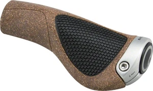Ergon GP1 BioKork Grips Black Tan Lock-On Large Cork w/ Vegitable Oil Rubber pad - Picture 1 of 1