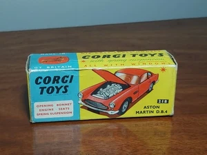 Original Vintage Corgi Toys 218 Aston Martin DB4 NUR VERPACKUNG - sehr guter Zustand - Bild 1 von 6