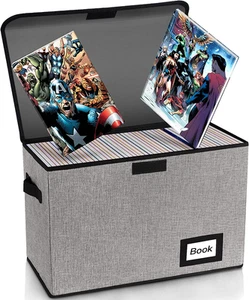 5 Pack Comic Book Storage Boxes, 15.8" X 7.8" X 11.8", Collapsible Short Box,... - Picture 1 of 12