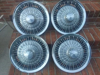 Set Of Four 1971-1976 Chevrolet Camaro Chevelle Nova  14" Wire Hubcaps Hub Caps  - Image 1 of 4