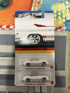 Hot Wheels 2024 HW Porsche White Porsche 356 Speedster Lot Of 2 VHTF - Picture 1 of 1