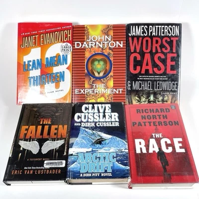 Lot of 6 LARGE PRINT Hardcover Books James Patterson / Janet Evanovich More - Image 1 of 4