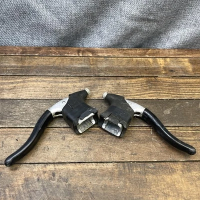 Par de palancas de freno de bicicleta Mafac vintage capós carretera turismo sin abrazaderas caída Foto 1 de 4