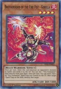 Brotherhood of the Fire Fist - Gorilla Super Rare Fists of the Gadgets YuGiOh - Picture 1 of 1