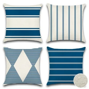 OTOSTAR Waterproof Outdoor Pillow Covers 18x18 Inch Modern Geometry Decorativ... - Picture 1 of 9