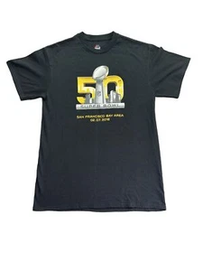Super Bowl 50 San Francisco New without Tags Medium Black T Shirt 2016 - Picture 1 of 4