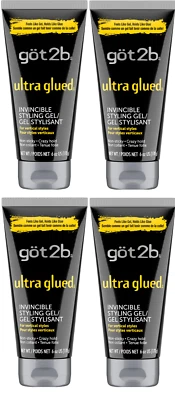 Got2b Ultra Glued Invincible Styling Hair Gel, 6 oz (Pack of 4) Free Shipping - Image 1 of 4