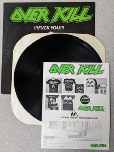 Overkill FUCK YOU (1987) EP Vinyl Record + Merch Order Form Megaforce 1st Press - Picture 1 of 4