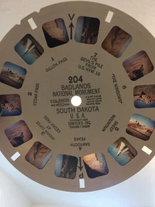 View-Master Reel, Badlands National Monument South Dakota 204 U.S.A Vintage VM43 - Picture 1 of 6