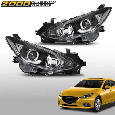 Fit For 2014-2016 Mazda 3 Black Housing Factory Style Projector Headlights lamps — 第 1/4 张图片