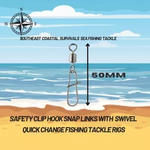 25 x Safety Clip Hook Snap Links With Swivel Quick Change Size 5 - Picture 1 of 2
