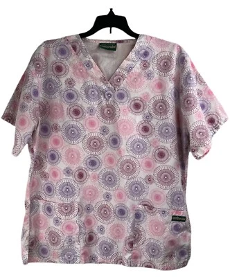 Women's UA Scrubs Spirograph Pattern Pinks Purples Size Small - Image 1 of 4