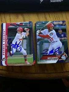 Minor League Signed Cards 80 Peoria Chiefs State College Spikes - Picture 1 of 1