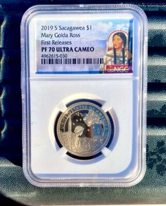 2019-S Sacagawea $1 PF-70 Ultra Cameo Mary Golda Ross.  First Releases - Picture 1 of 2