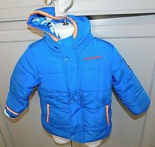 Weatherproof blue hooded jacket camo fleece lining toddler sz 18 mos