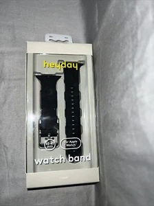 Heyday Apple Watch Band 42/45mm - Black Silicone New Unused - Photo 1 sur 4