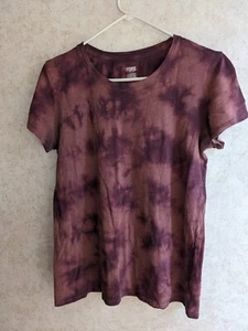 PINK Women's T Shirt Tie Dye Brown Size Small - Picture 1 of 6
